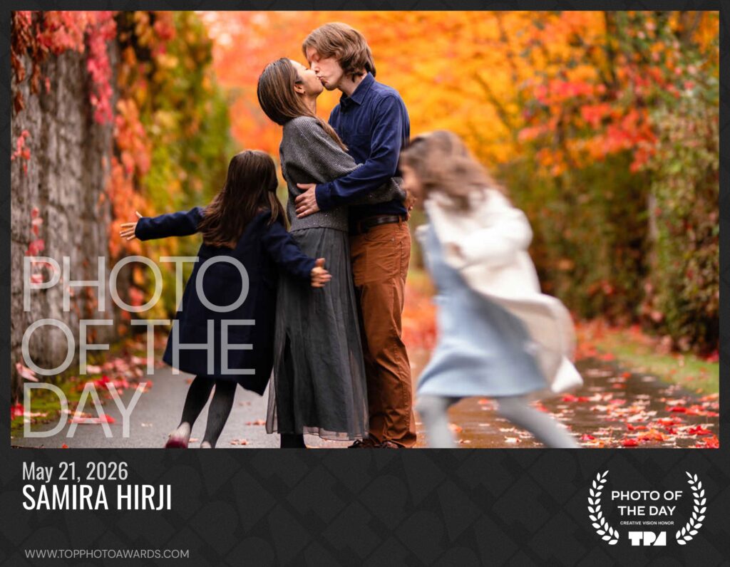 Top Photo Awards certificate recognizing Samira Hirji’s photograph “Pausing Time” as Photo of the Day.